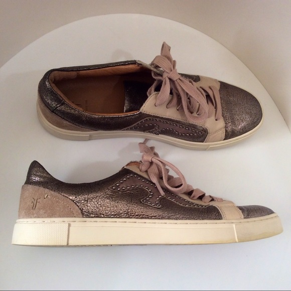 FRYE Ivy Logo Patch leather sneaker - Picture 4 of 8